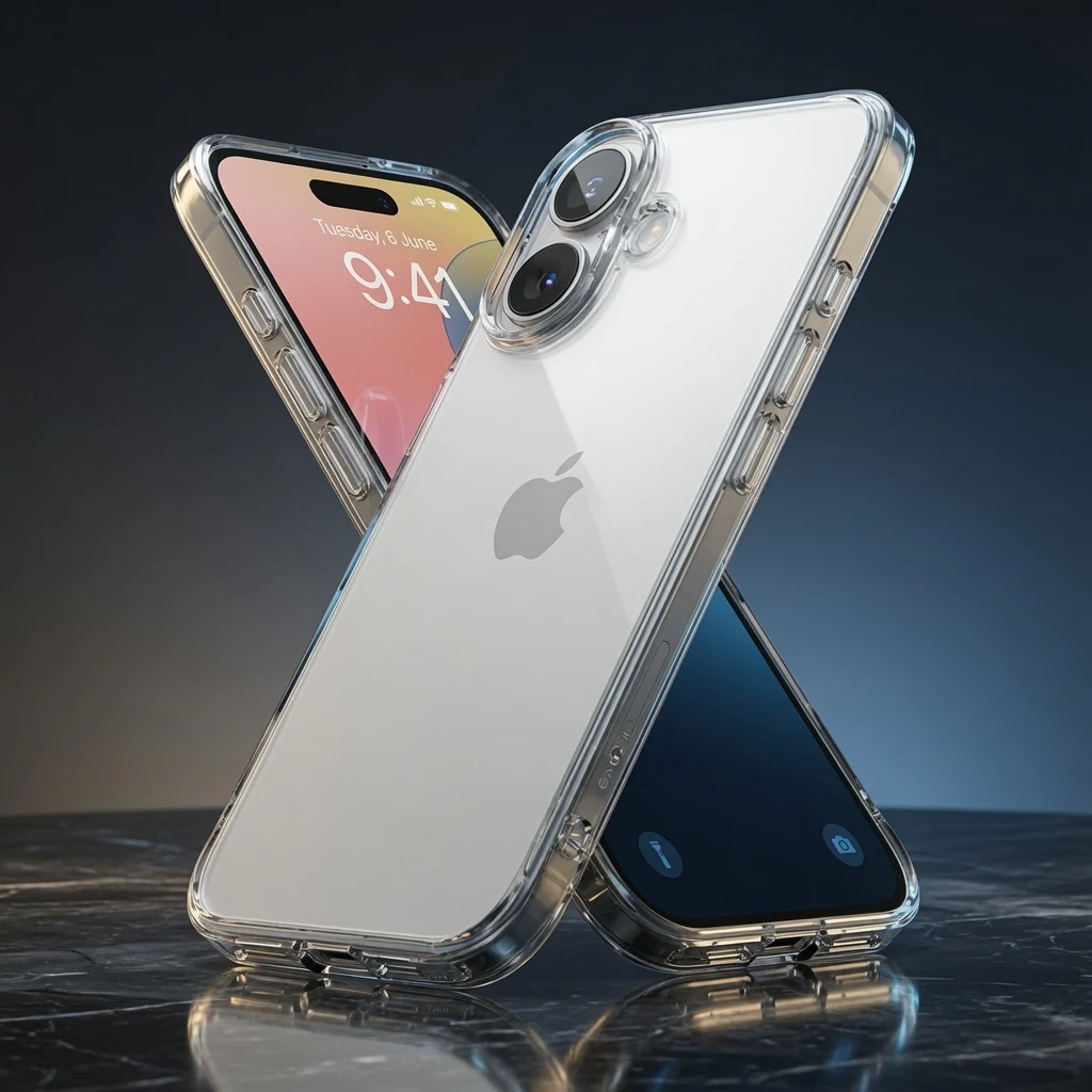 Këllëf transparent silikoni për iPhone 16 Plus
